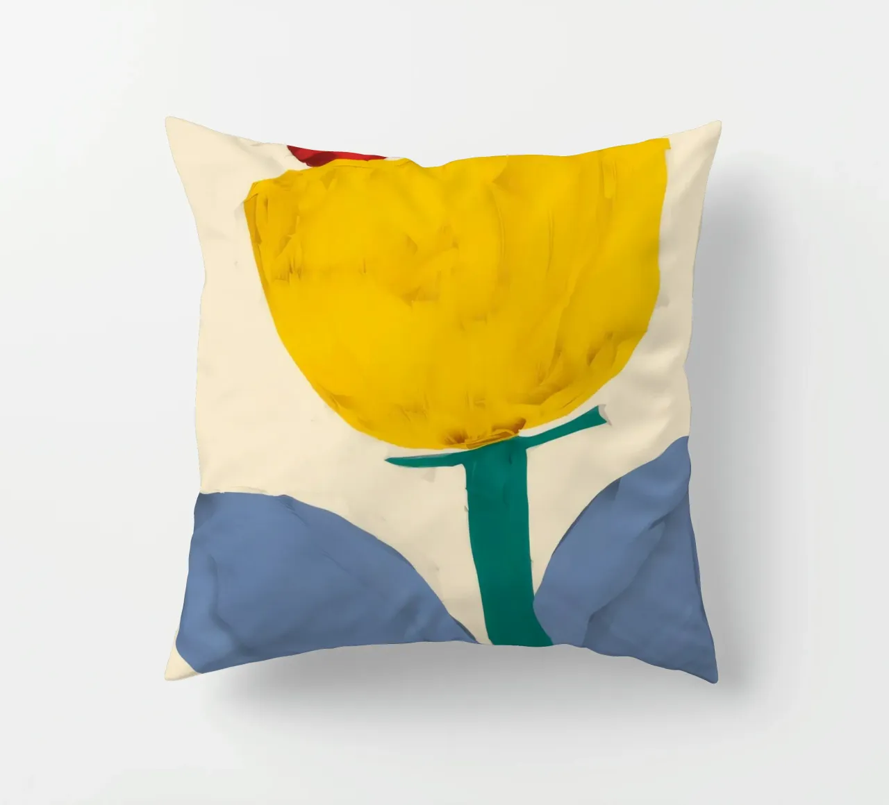 Tulipano giallo astratto cuscino da Haven Fantasy