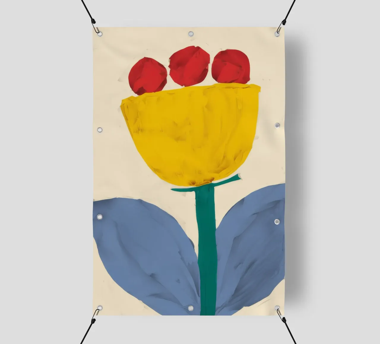 Tulipano giallo astratto telo in pvc da Haven Fantasy