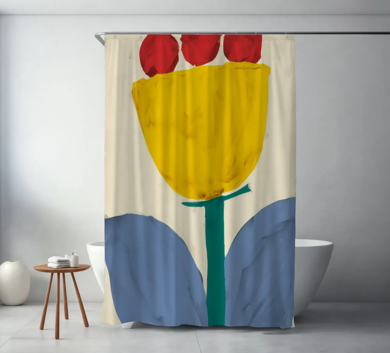 Gele Tulp Abstract douchegordijn van Haven Fantasy
