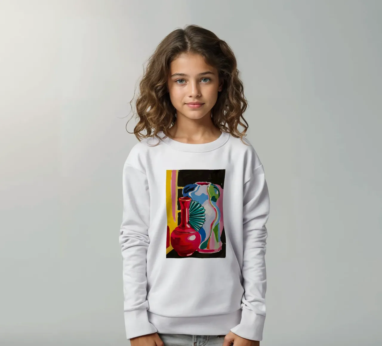 Astrazione del vaso rosso felpa bambino da Pan Denim