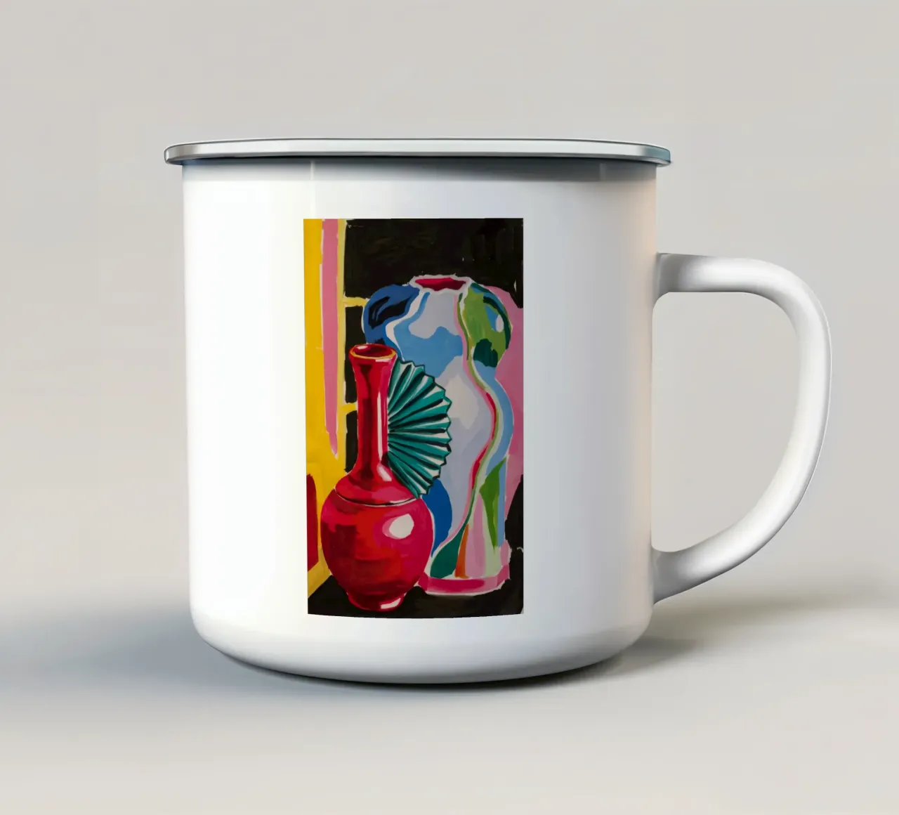 Astrazione del vaso rosso tazza in smalto da Pan Denim