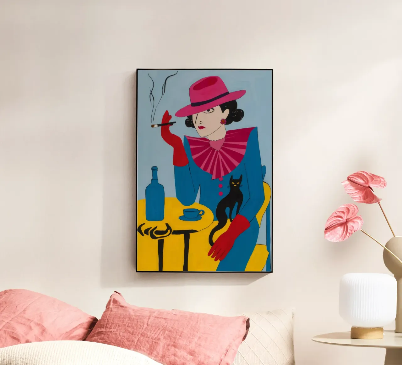 Amico felino di Red Hat plexiglass da Stone Decade