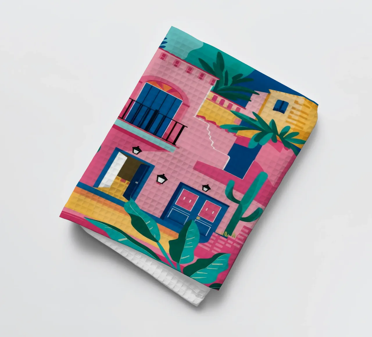 Città collinare colorata canovaccio da cucina da FadeAura