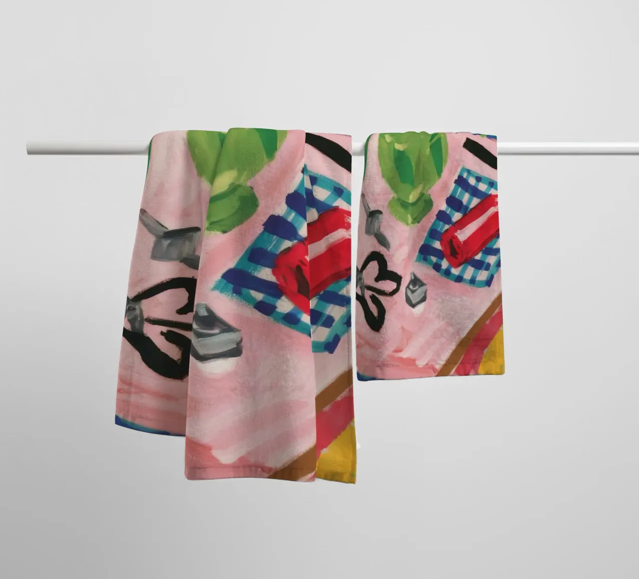 Vista da tavolo Tulipano asciugamano da bagno da Pan Denim