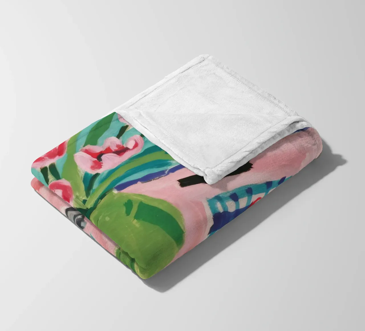 Tulip Tabletop View fleece blanket by Pan Denim