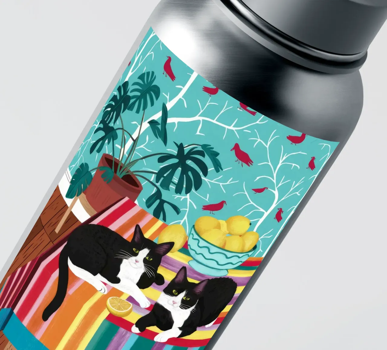 Tuxedo Cat Garden Party sticker by Stone Decade