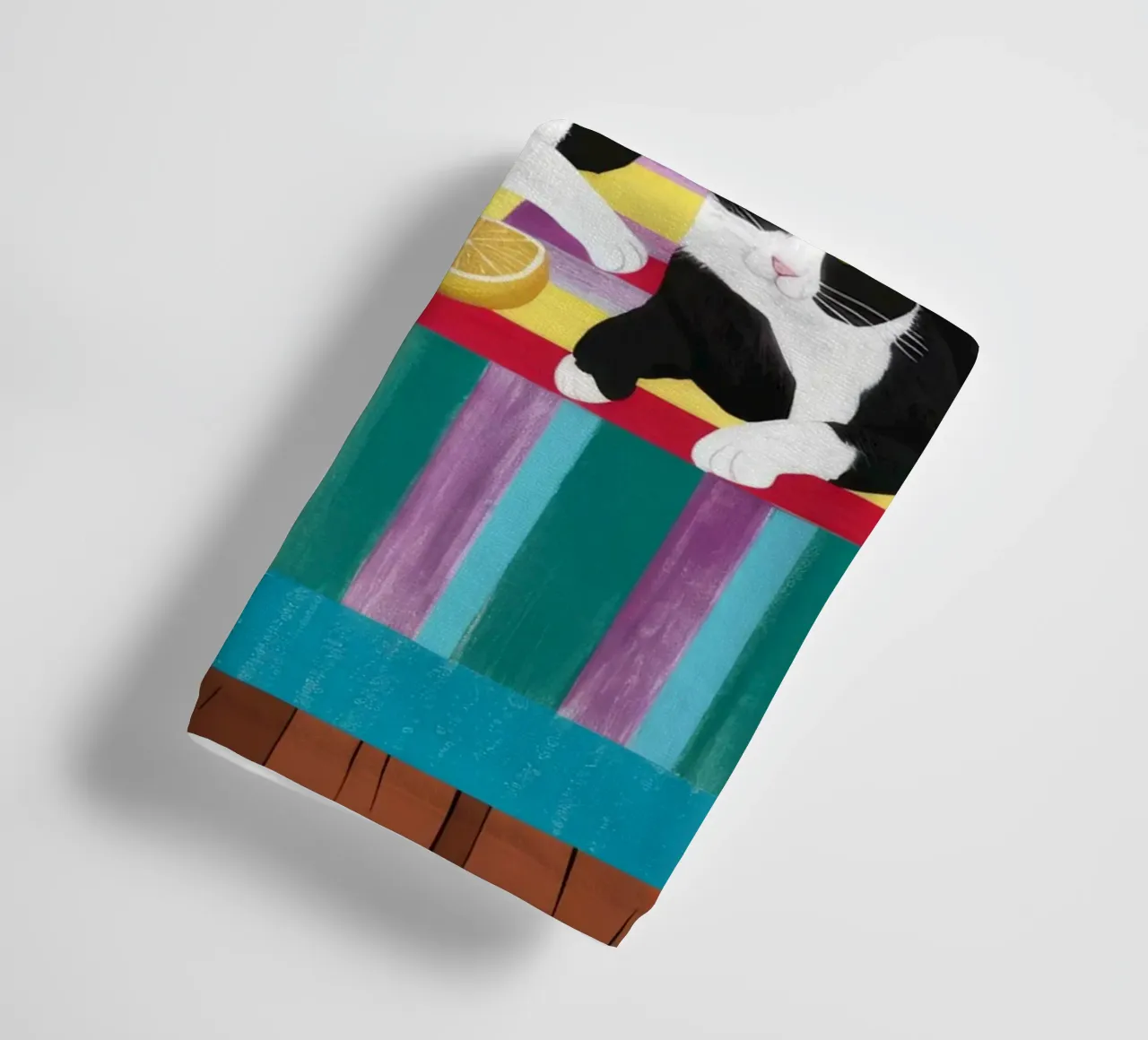 Tuxedo Cat Gartenparty Handtuch von Stone Decade