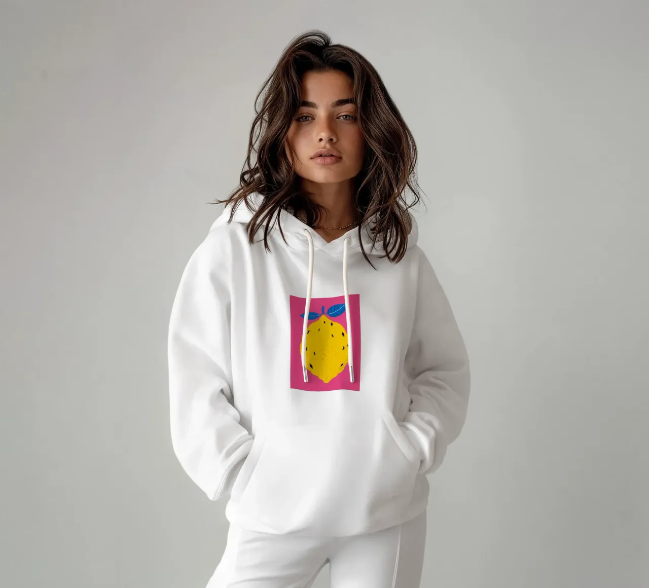 Pop al limone strutturato felpa con cappuccio da Haven Fantasy