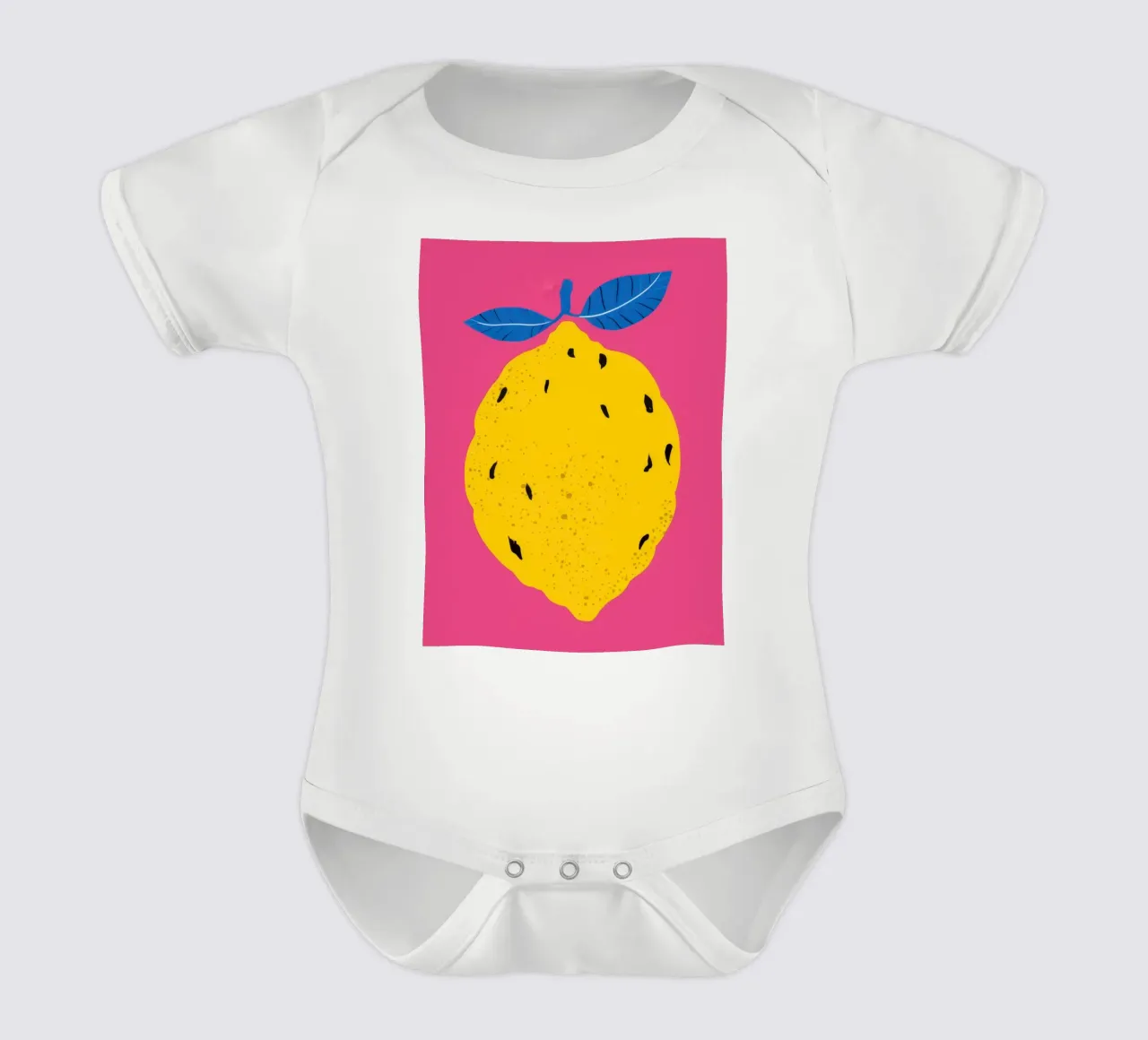 Texturierte Zitrone Pop Kurzarm Babybody von Haven Fantasy