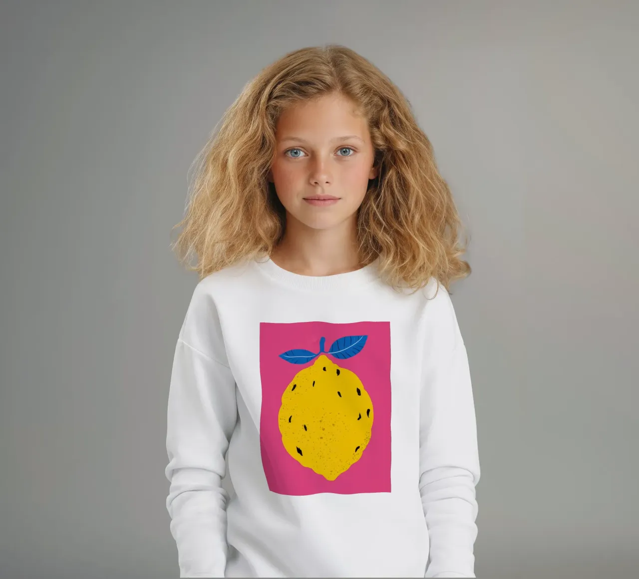 Texturierte Zitrone Pop Kinder Sweatshirt von Haven Fantasy
