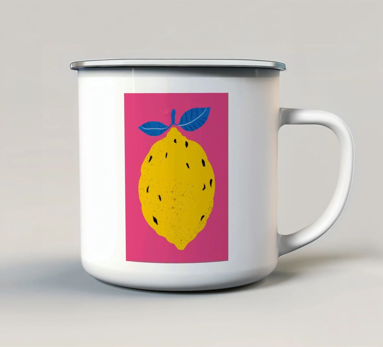 Pop al limone strutturato tazza in smalto da Haven Fantasy