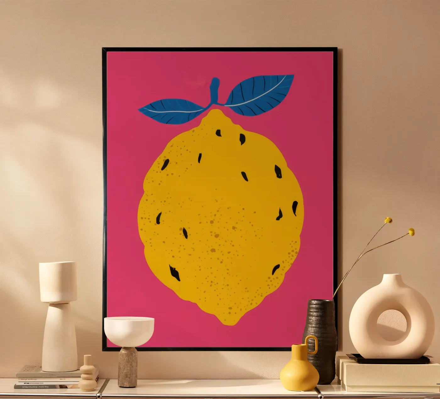 Gestructureerde citroenpop poster van Haven Fantasy