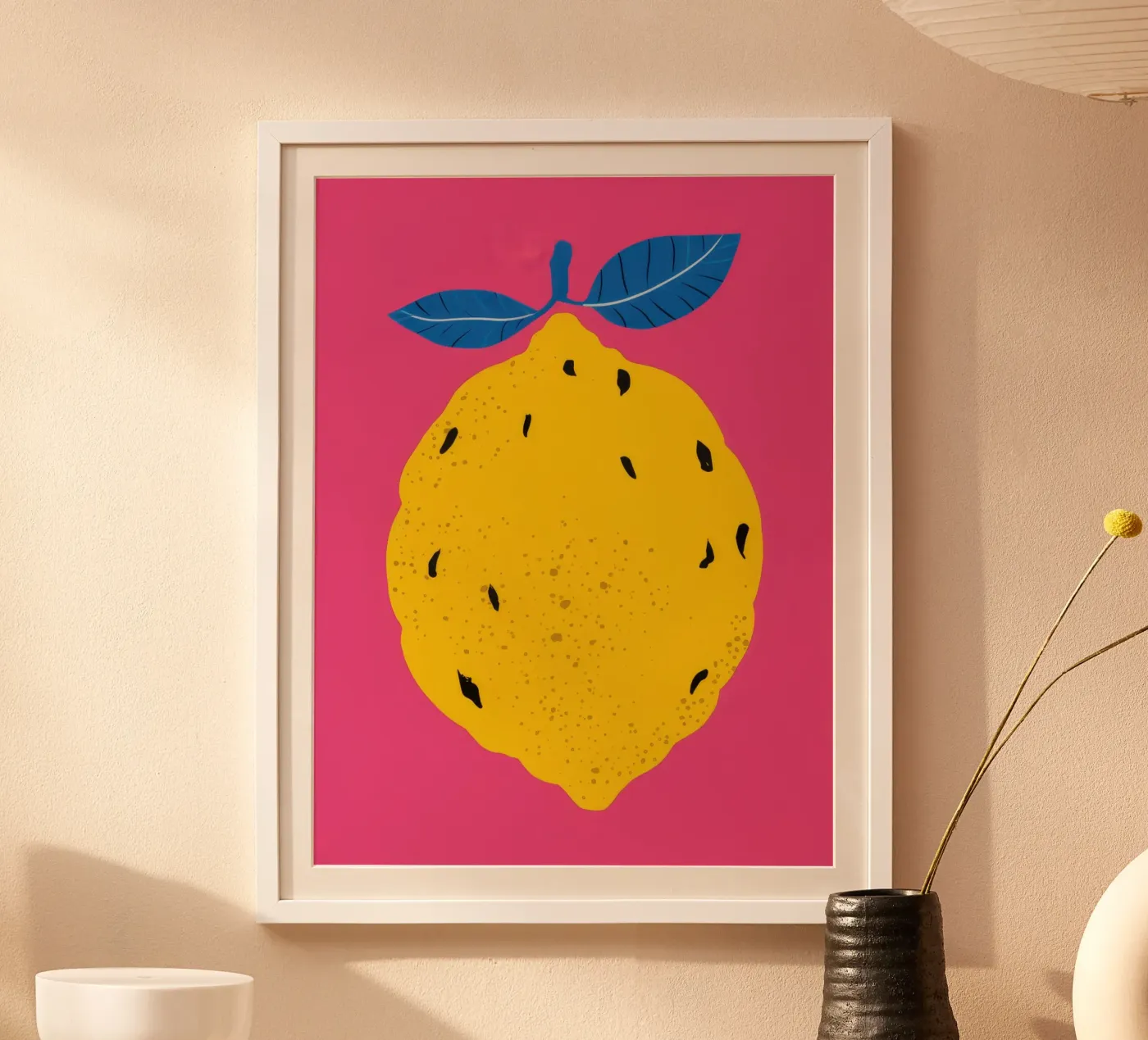 Gestructureerde citroenpop poster van Haven Fantasy