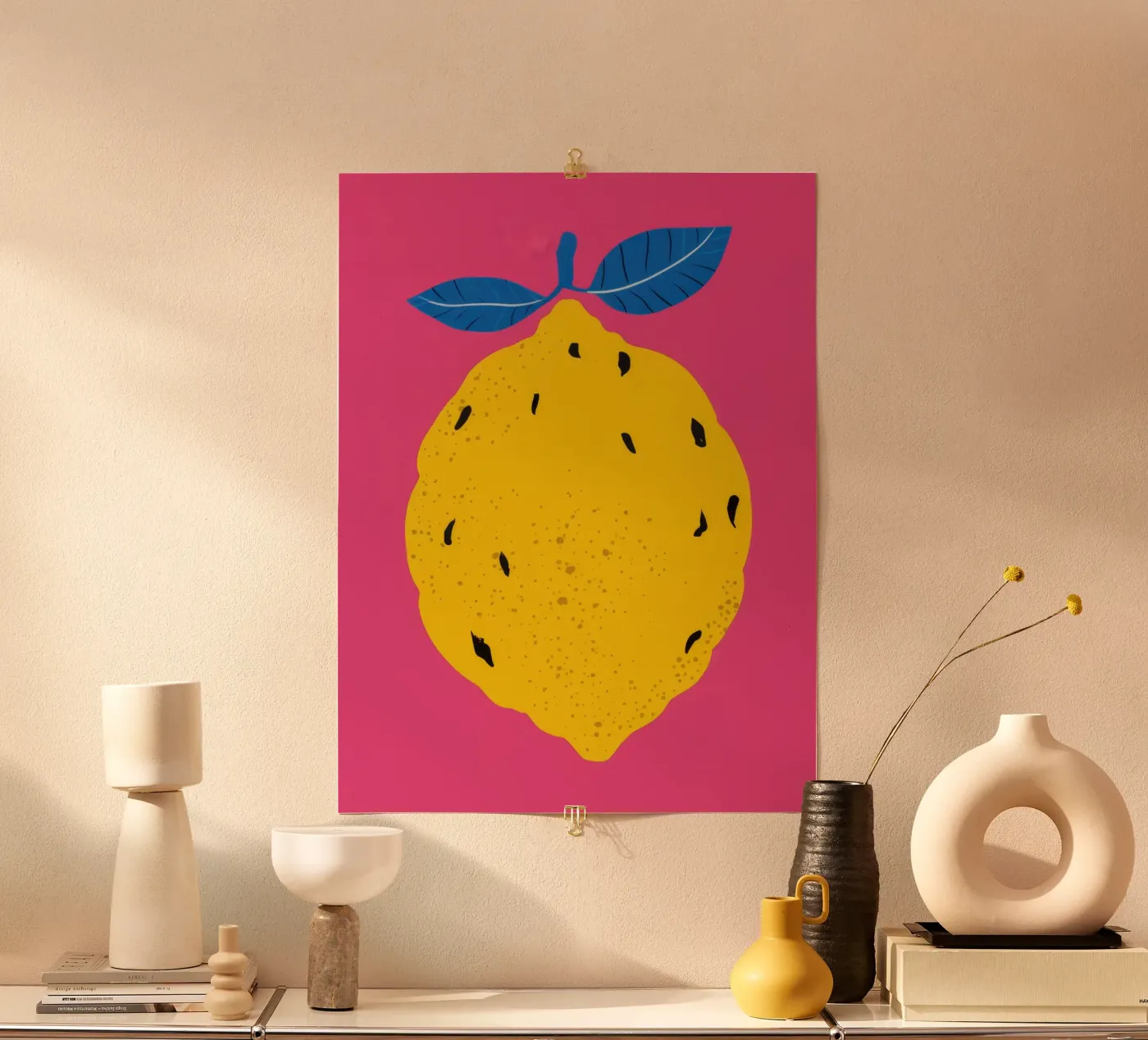 Gestructureerde citroenpop poster van Haven Fantasy