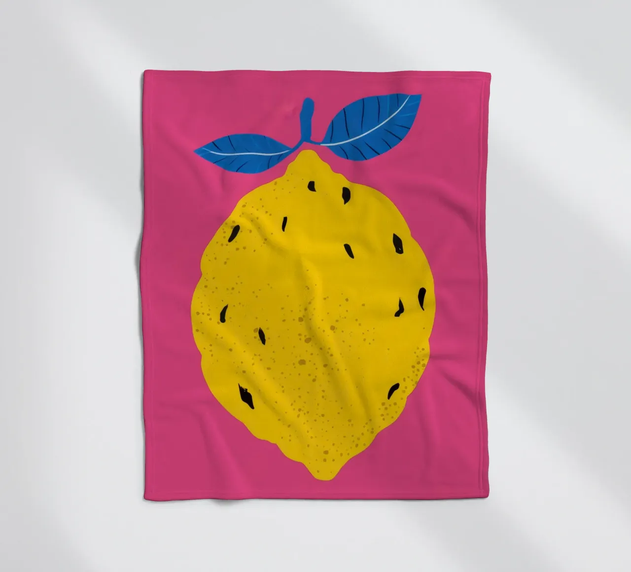 Texturierte Zitrone Pop Fleecedecke von Haven Fantasy