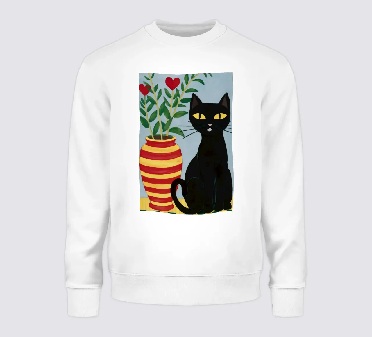 Vaso a cuore Gatto nero felpa da FadeAura