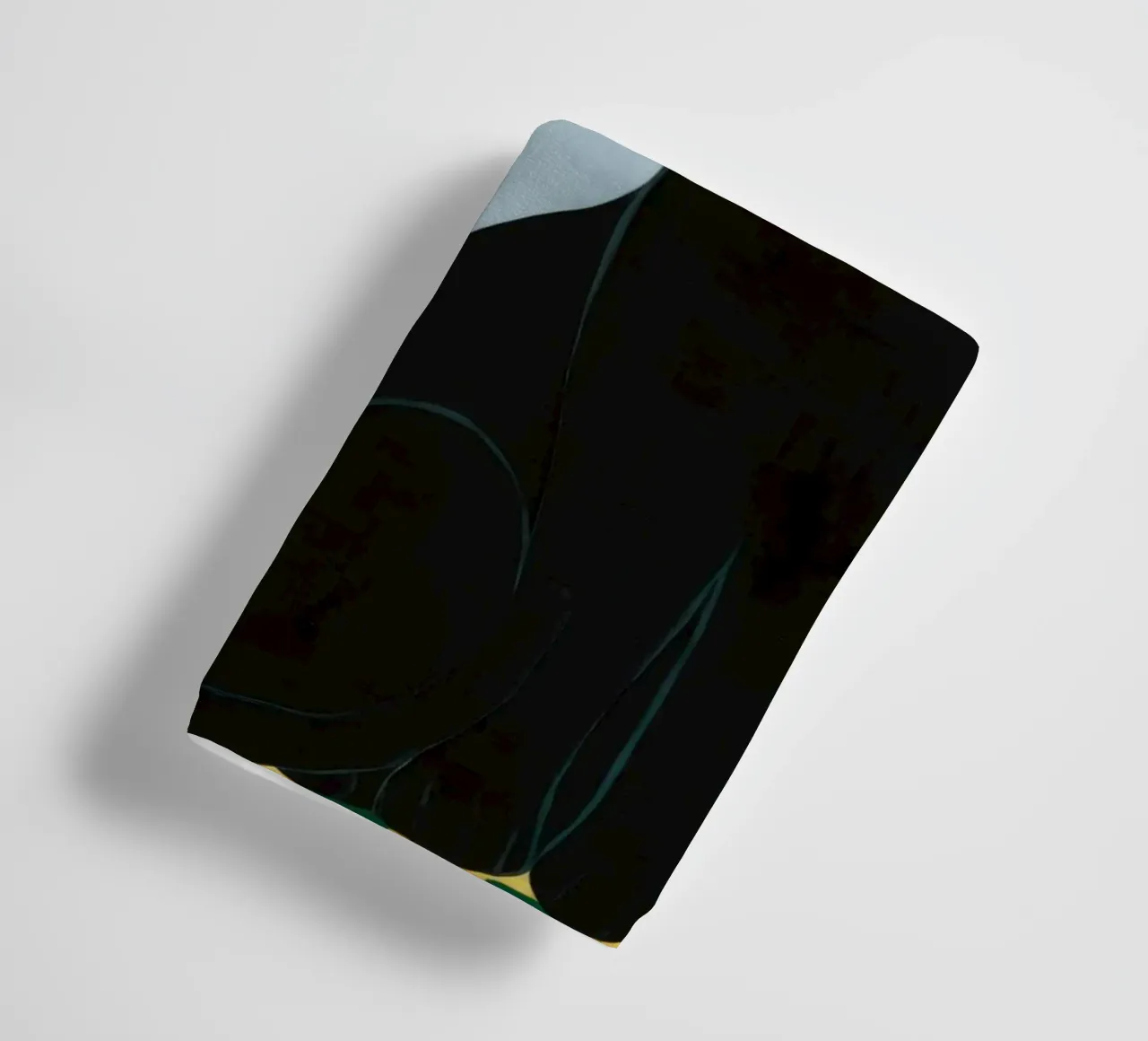 Vase à cœur Chat noir serviette de bain de FadeAura