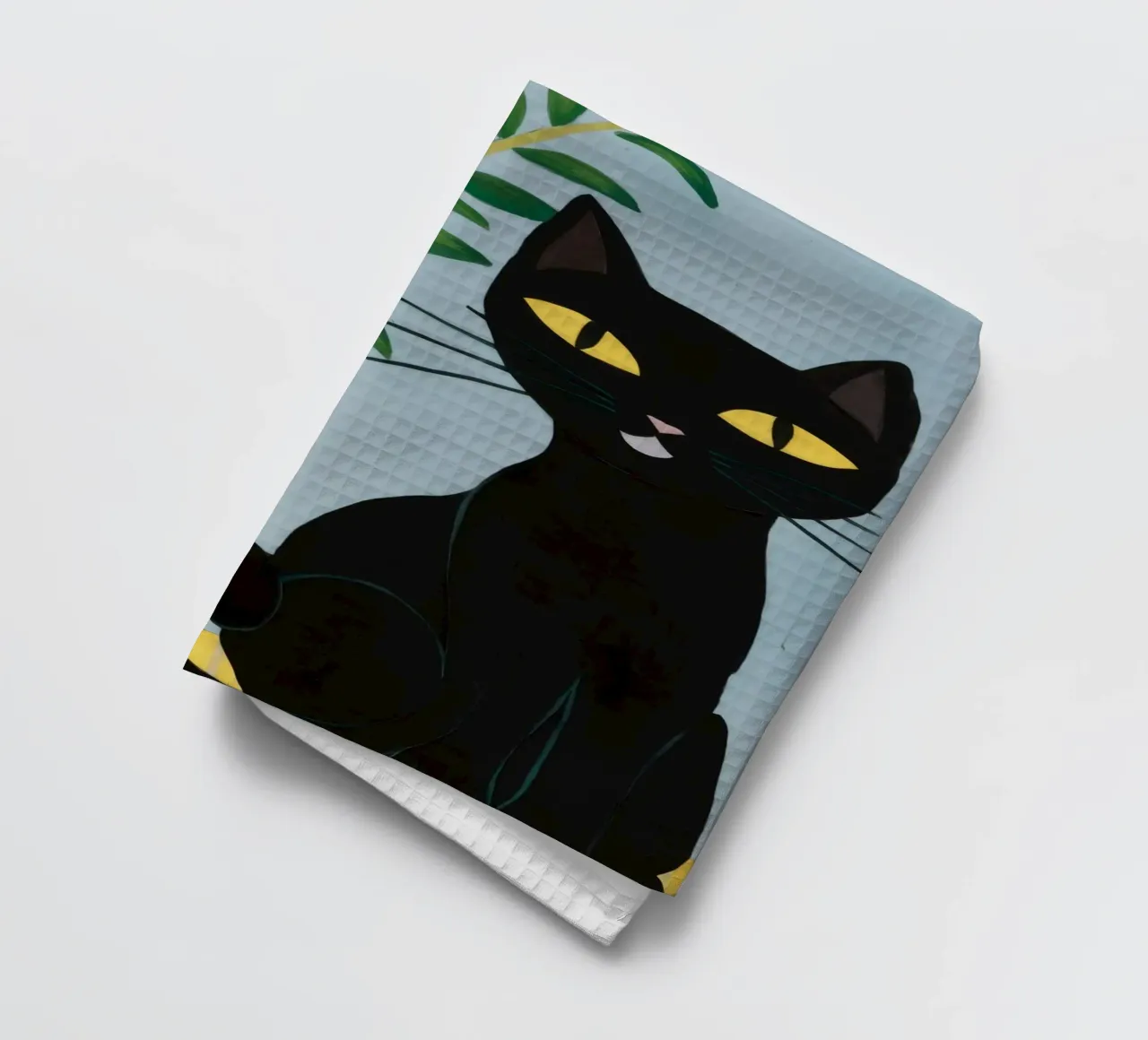 Vase à cœur Chat noir torchon de FadeAura