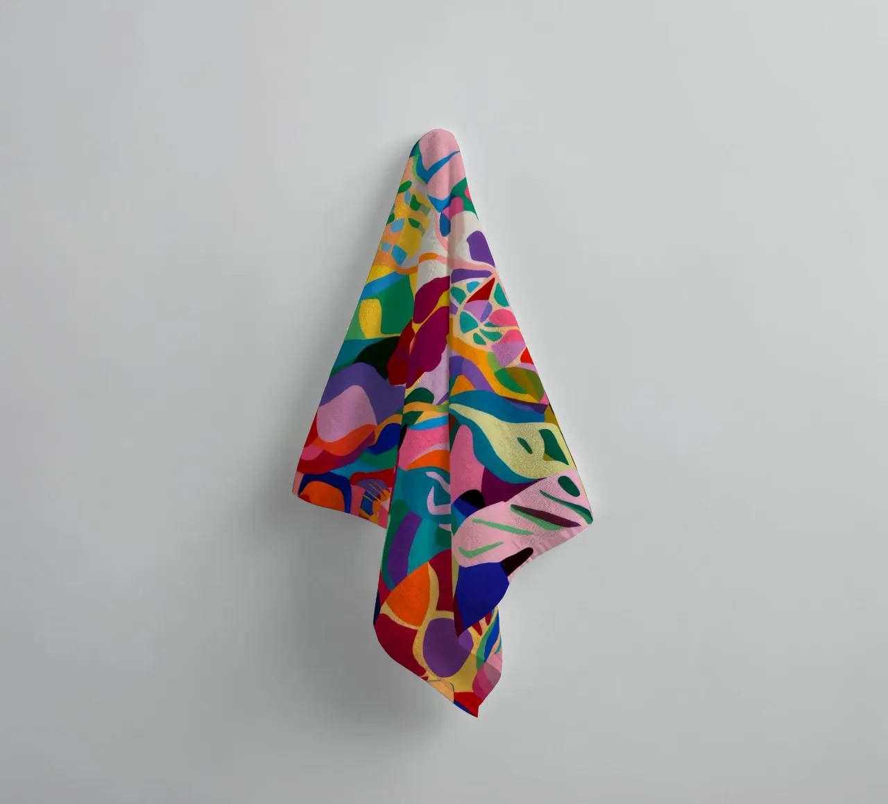 Karmozijnrode tulp uitbarsting badhanddoek van Pan Denim