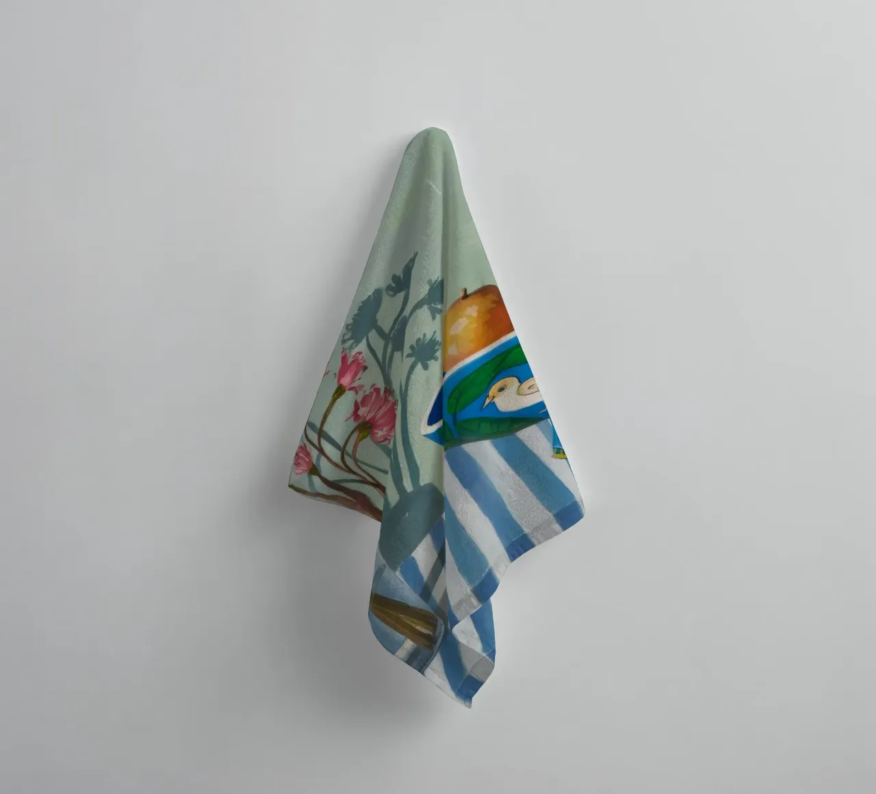 Striped Table Oranges towel by Pan Denim