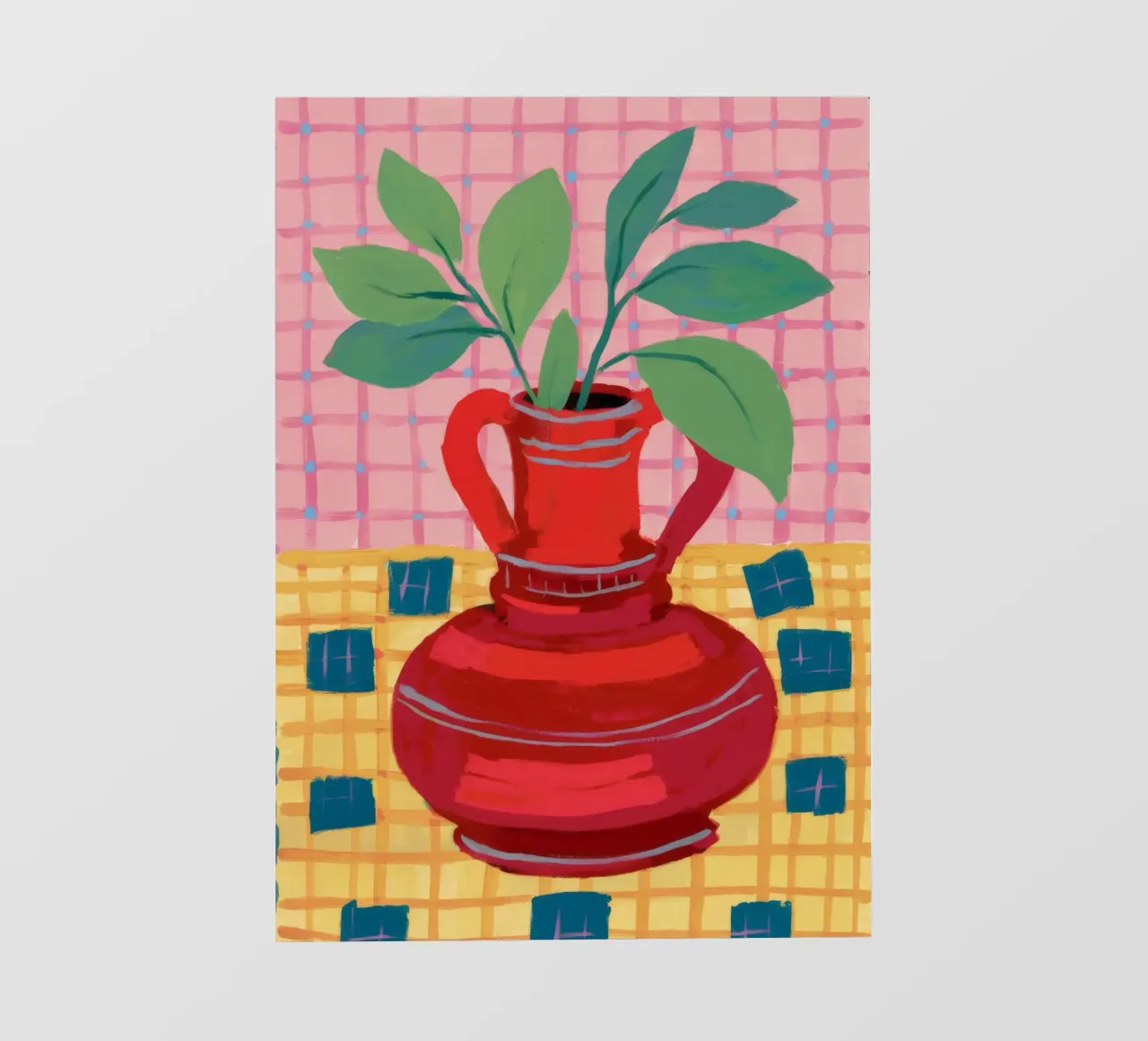 Checkered Floor Plant photo wallpaper by Pan Denim