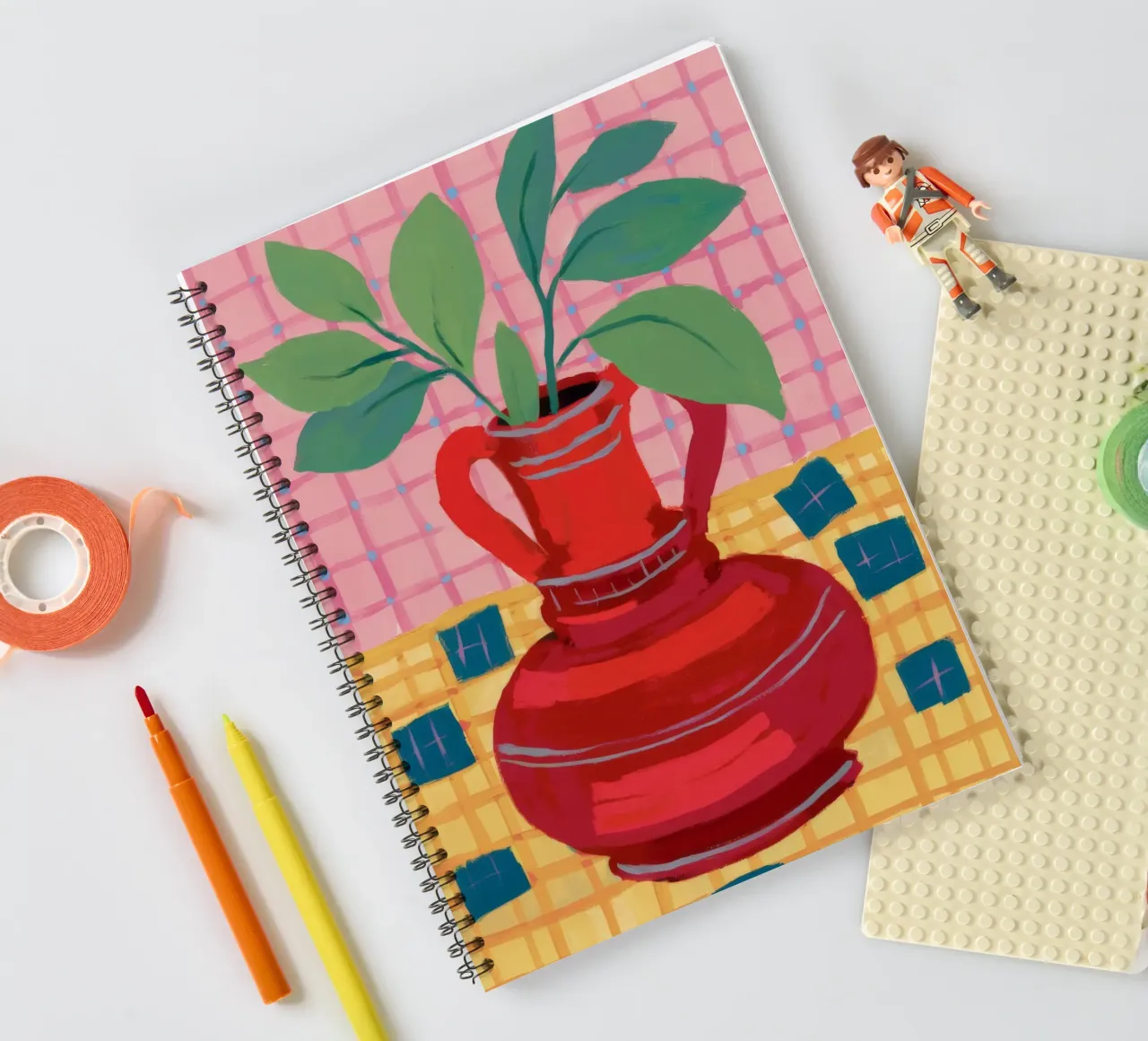 Checkered Floor Plant Ringbuch von Pan Denim
