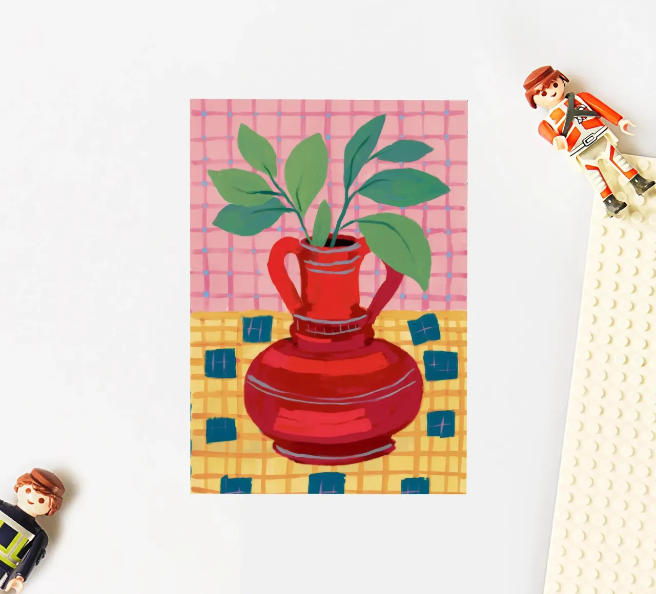 Checkered Floor Plant Sticker von Pan Denim