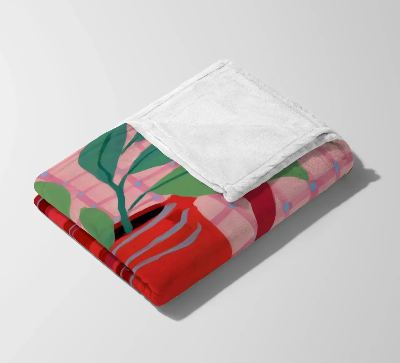Pianta a scacchiera coperta in pile da Pan Denim