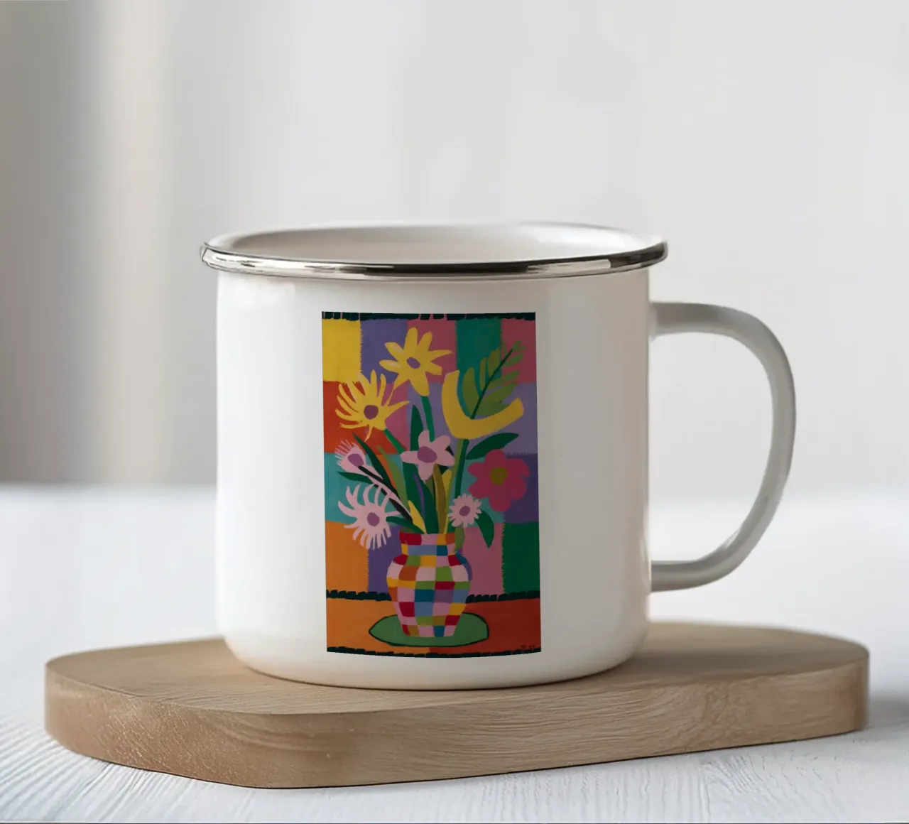 Vaso arcobaleno Medley tazza in smalto da Pan Denim