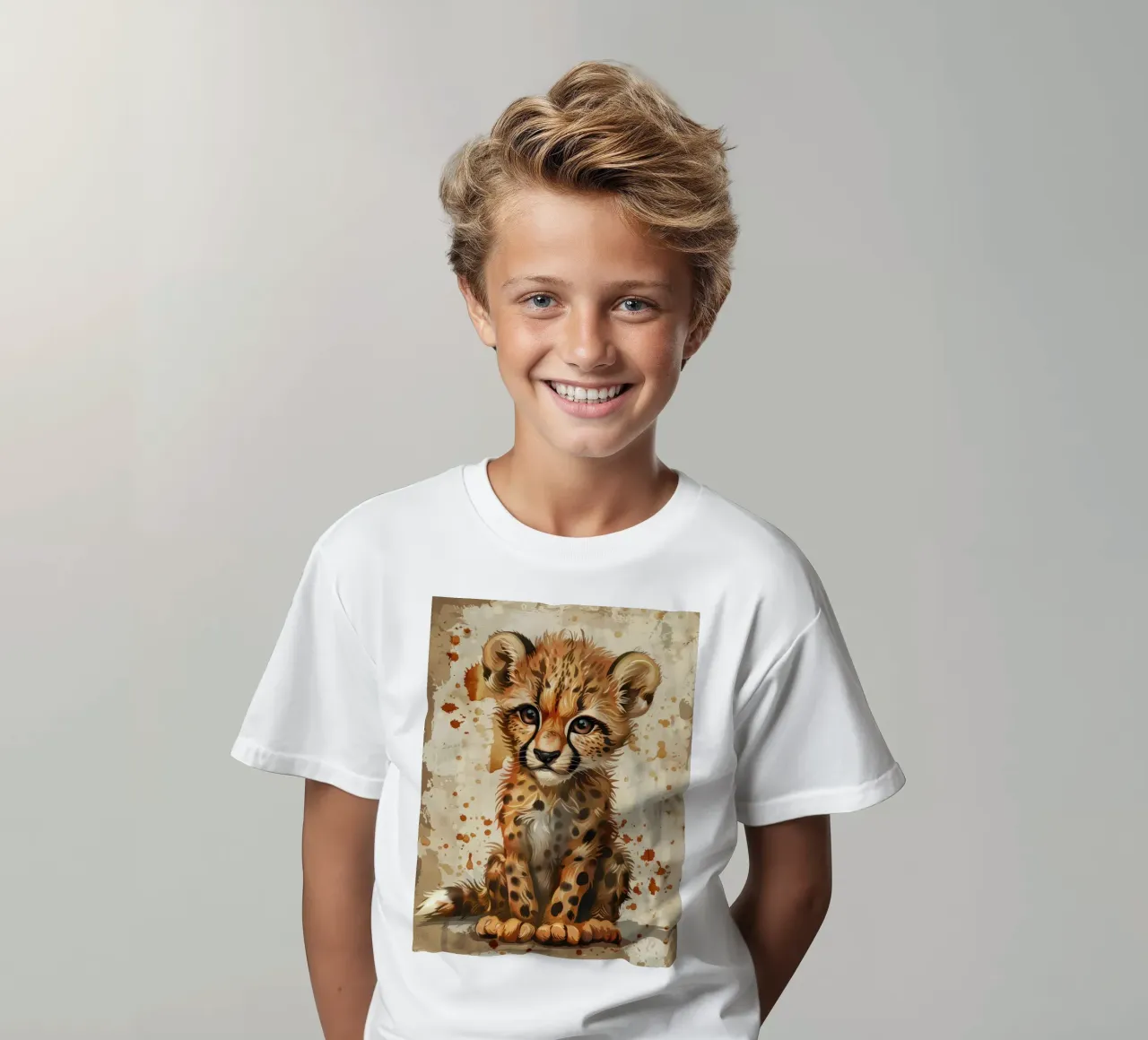 Gepardenjunges Verspieltheit Kinder T-Shirt von DesignDoodle