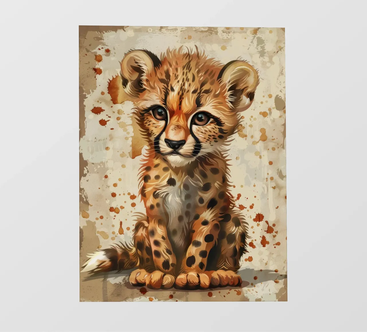 Le jeu du louveteau guépard papier peint photo de DesignDoodle
