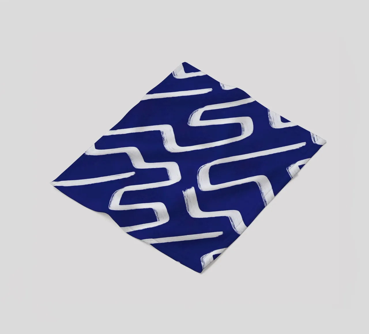 Ultramarine line art fleece blanket by Little Dean