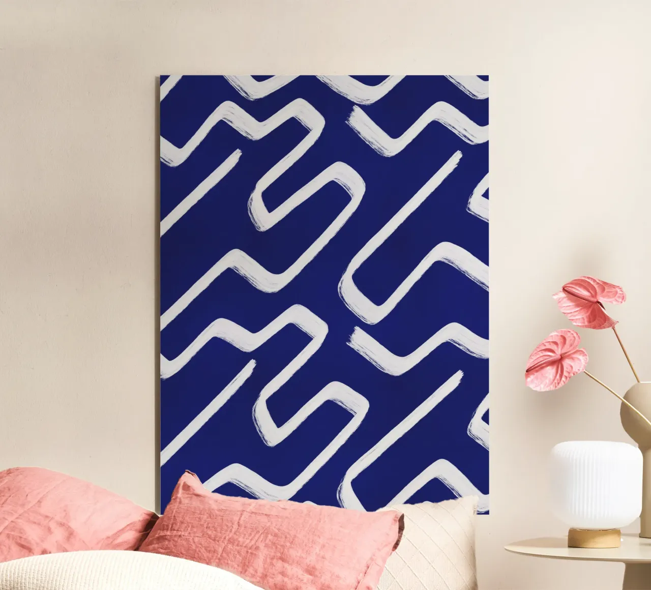 Ultramarine line art alu-dibond by Little Dean