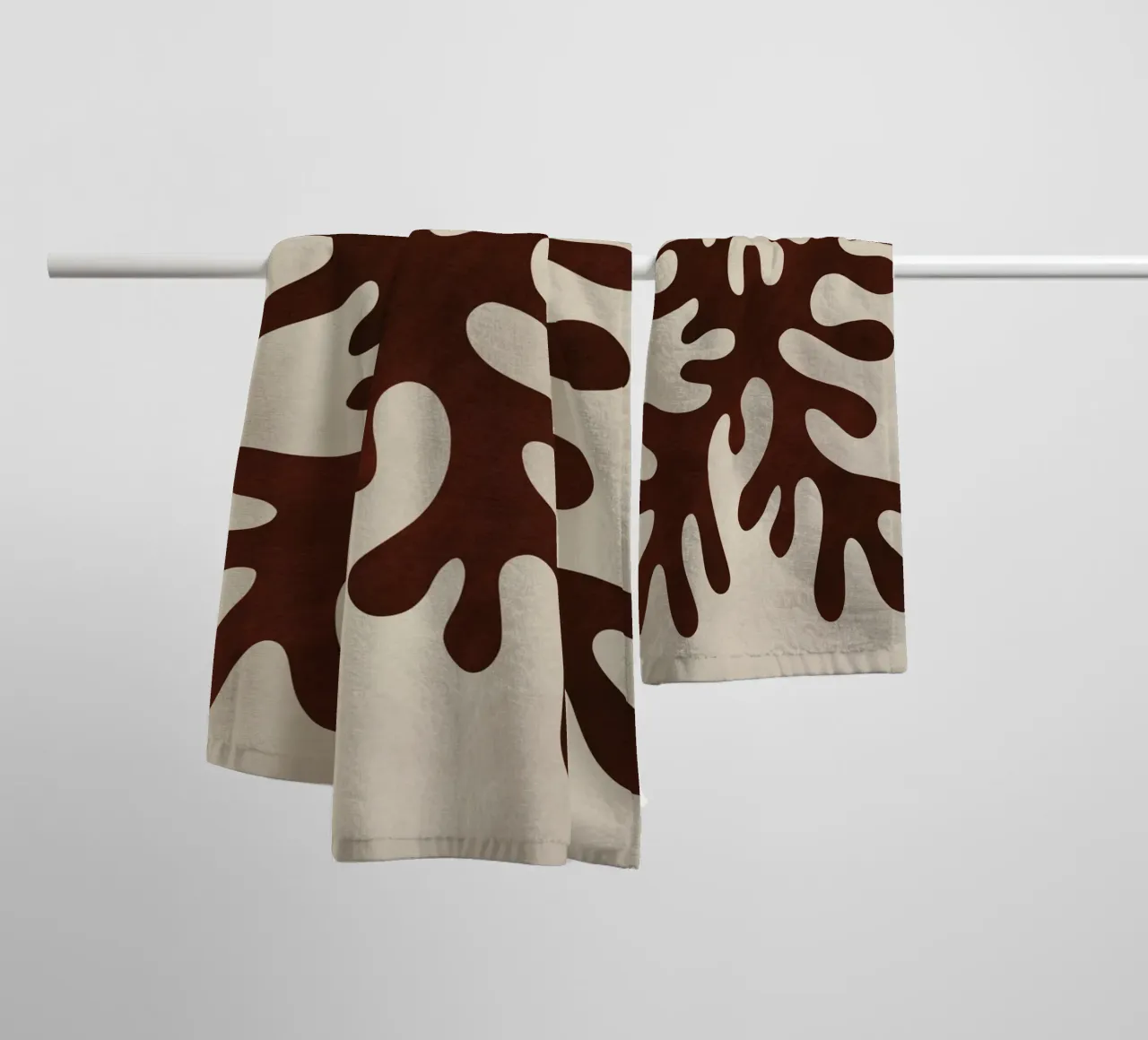 Silhouette corallo 04 asciugamano da bagno da Little Dean