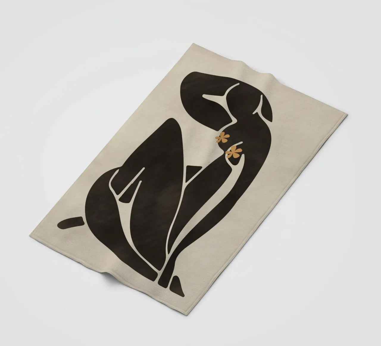 Cut out nude 02 fleece blanket by Little Dean