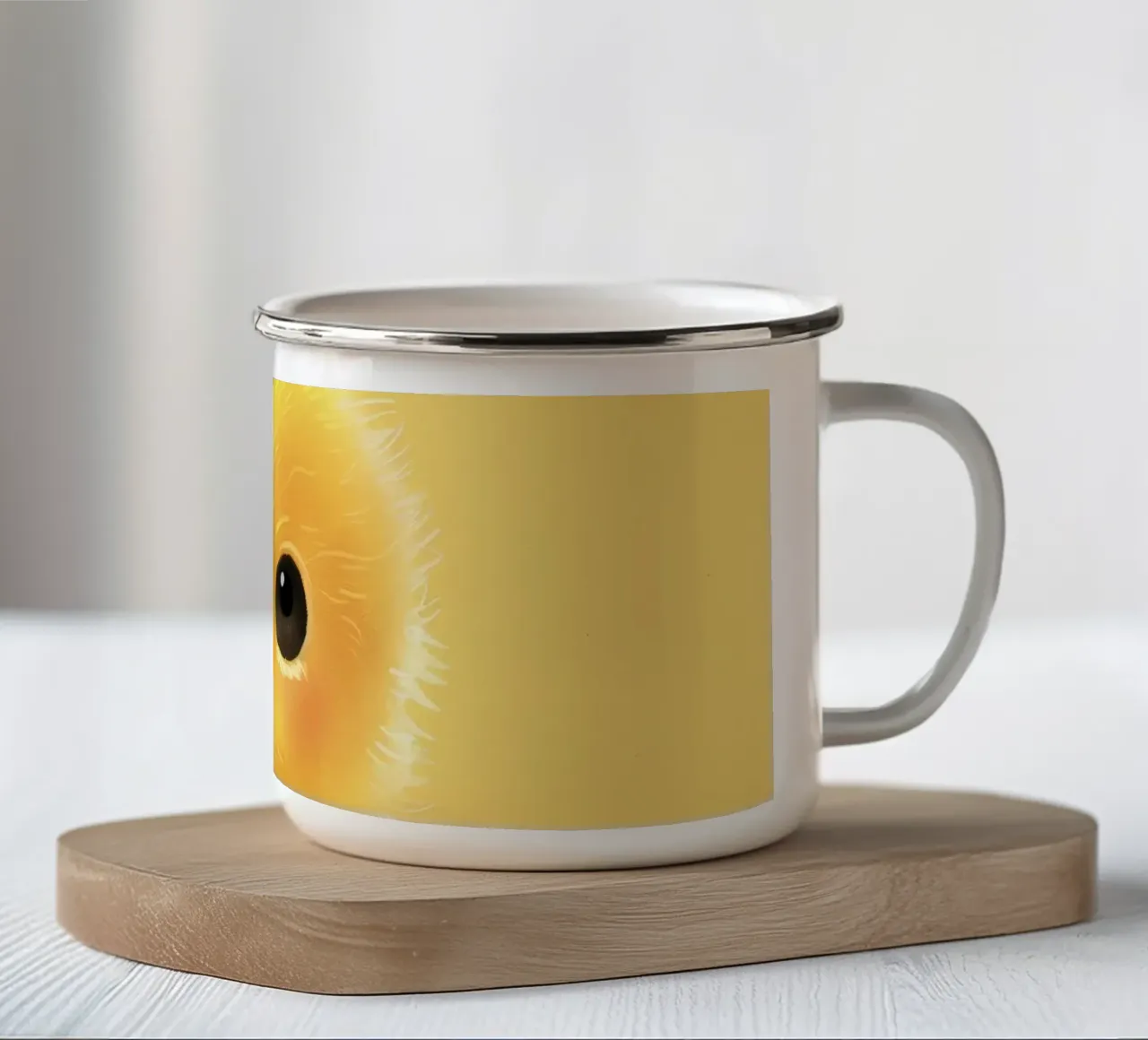 Pulcino allegro tazza in smalto da DesignDoodle