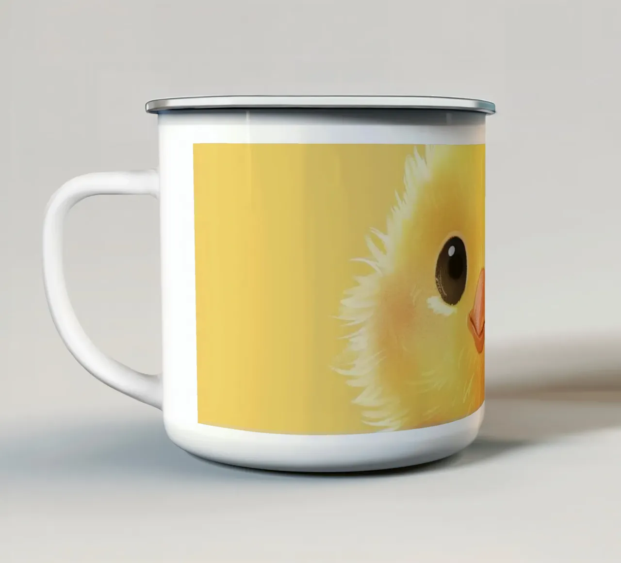 Pulcino allegro tazza in smalto da DesignDoodle