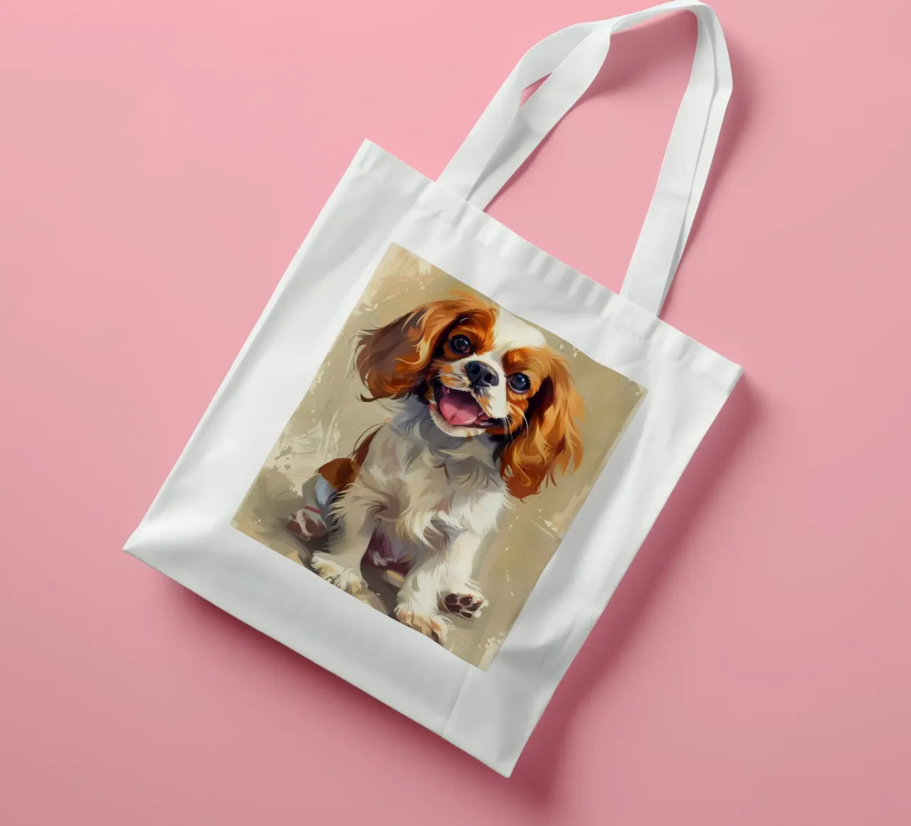 Ein süßer und herzerwärmender Cavalier King Charles Spaniel Welpe Jutebeutel von DesignDoodle