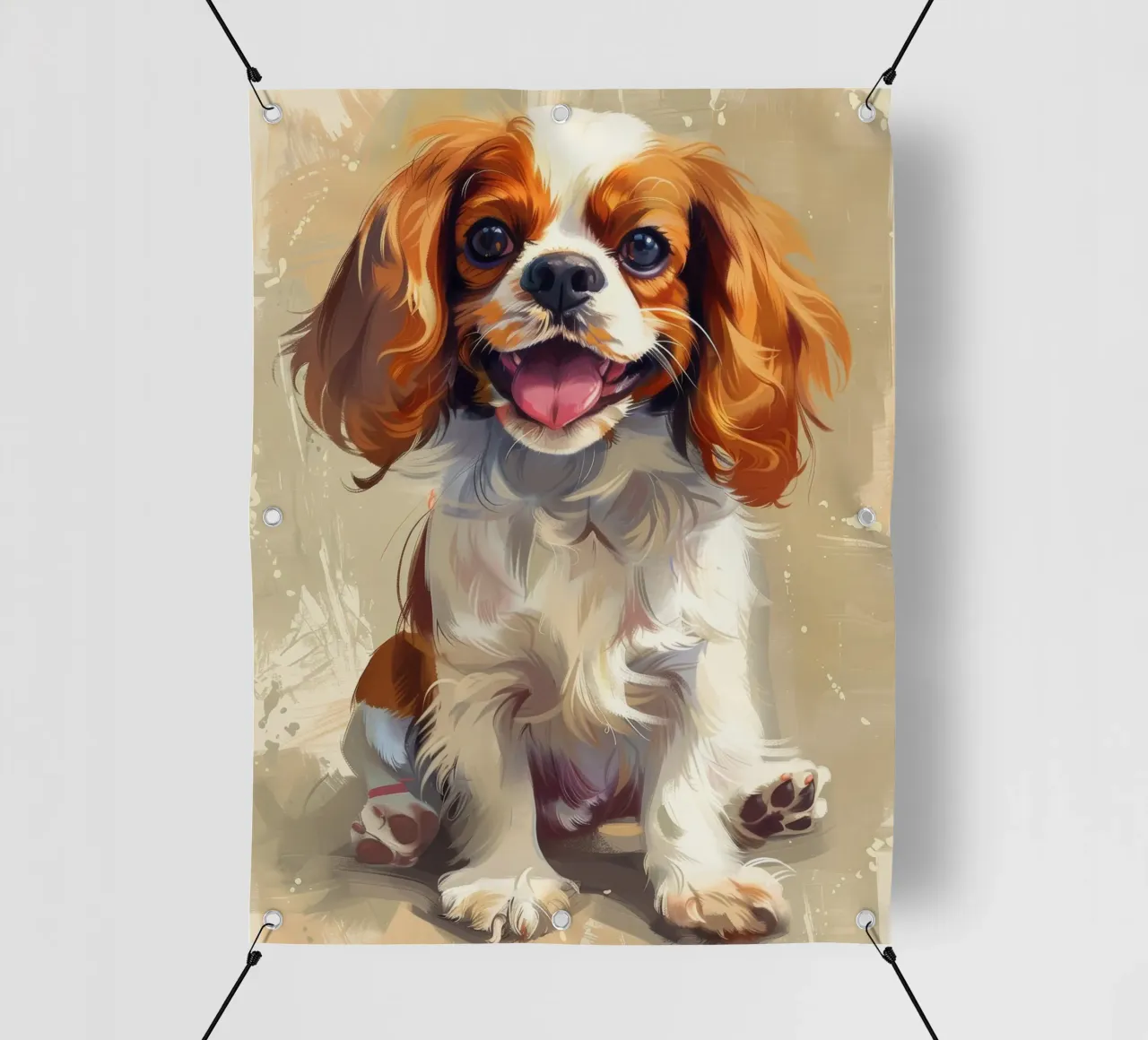 A sweet and heartwarming Cavalier King Charles Spaniel puppy pvc cover by DesignDoodle