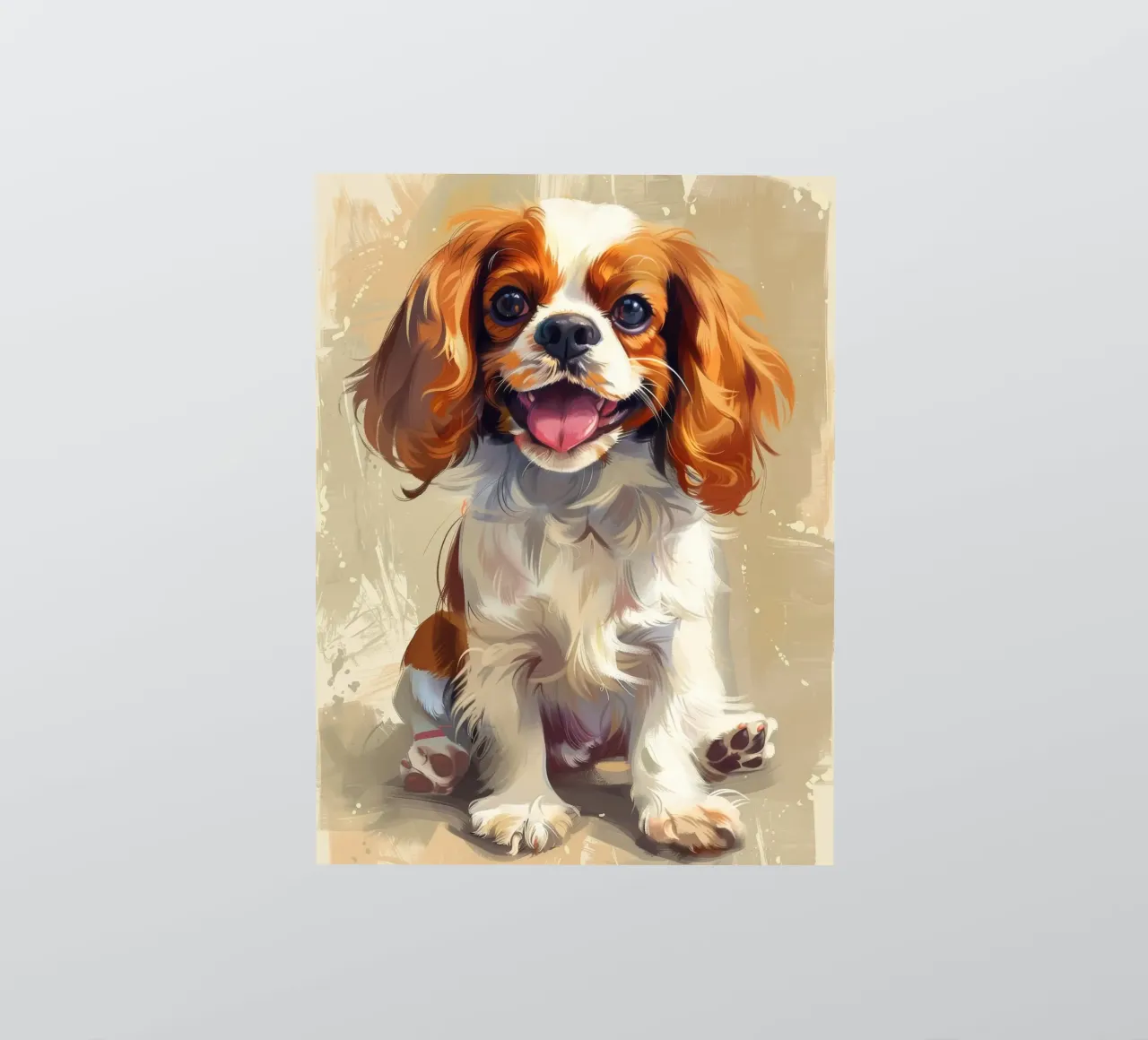 A sweet and heartwarming Cavalier King Charles Spaniel puppy sticker by DesignDoodle