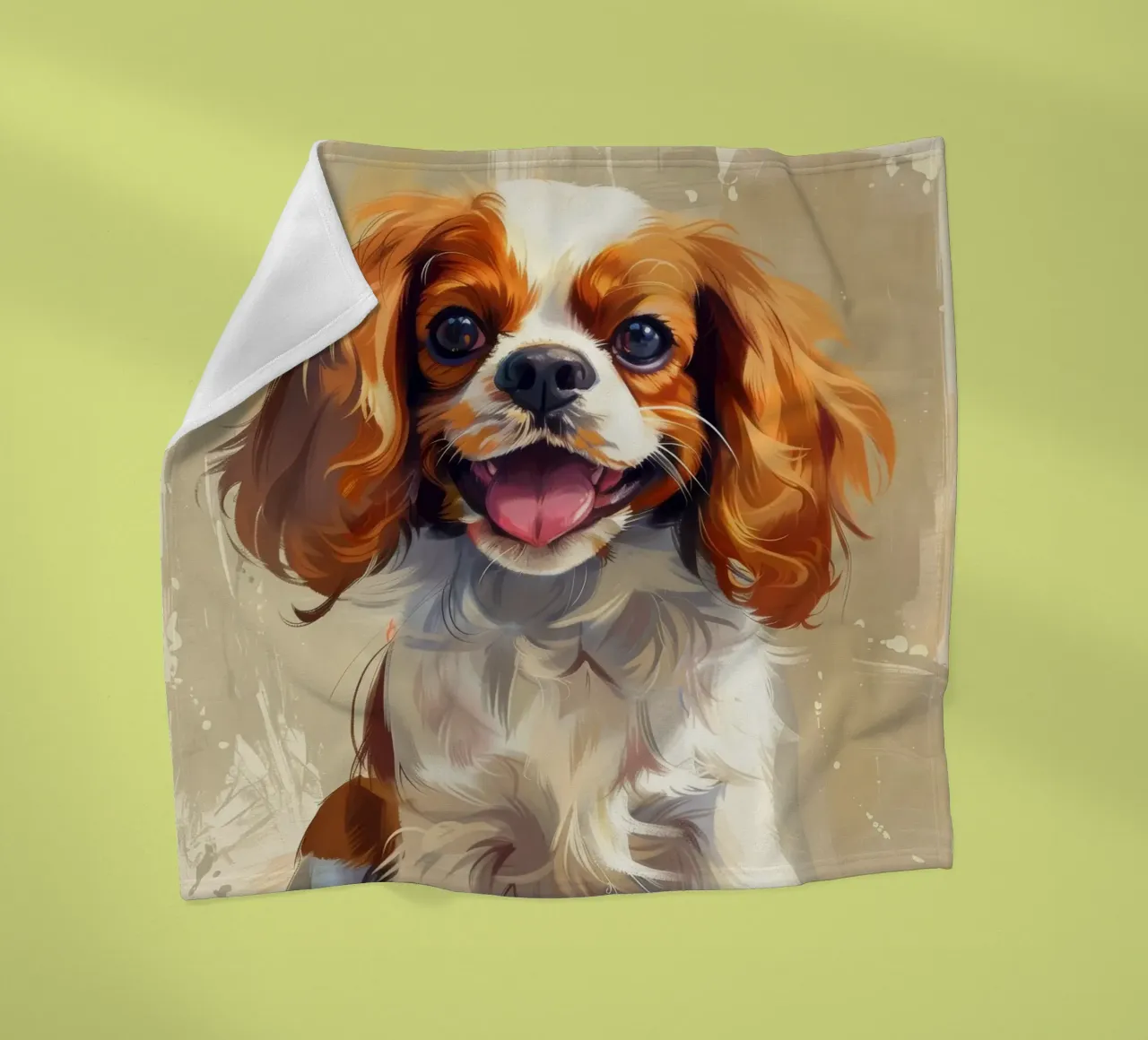 Un cucciolo di Cavalier King Charles Spaniel, dolce e affettuoso coperta in pile da DesignDoodle