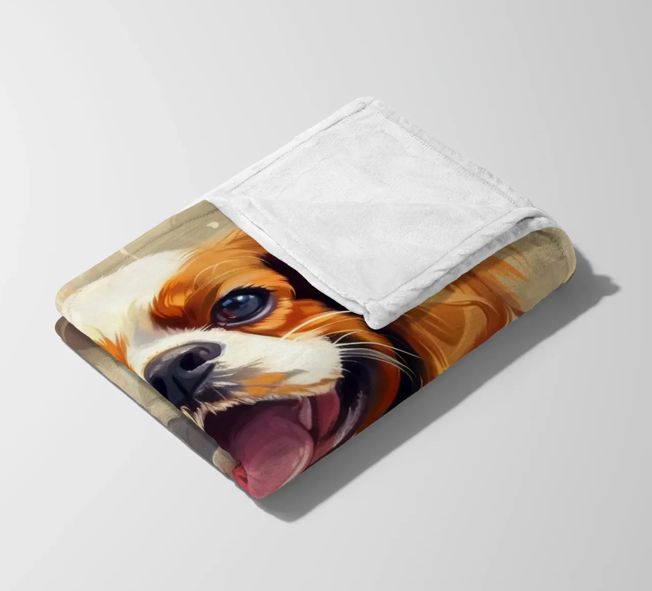 Un cucciolo di Cavalier King Charles Spaniel, dolce e affettuoso coperta in pile da DesignDoodle