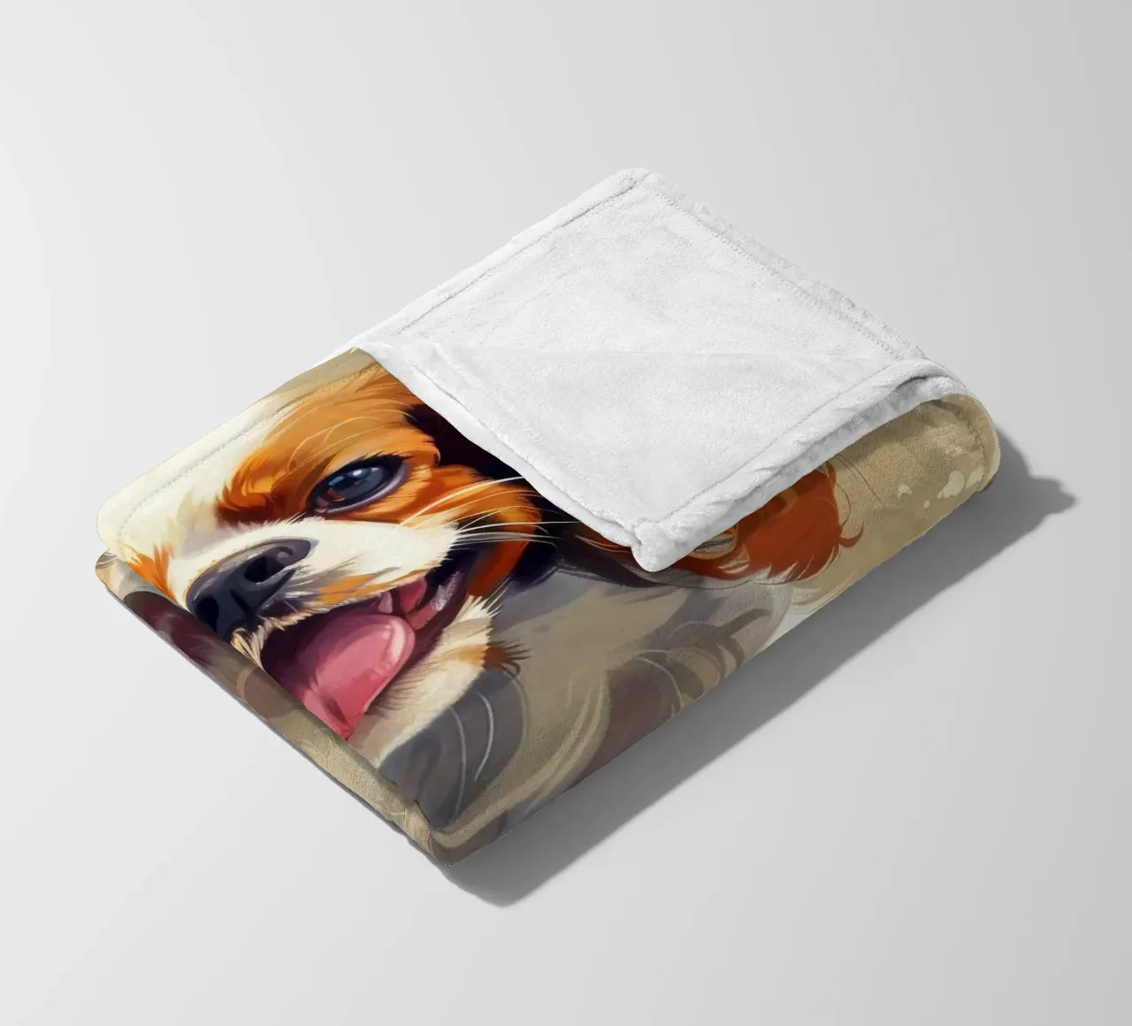 Un cucciolo di Cavalier King Charles Spaniel, dolce e affettuoso coperta in pile da DesignDoodle