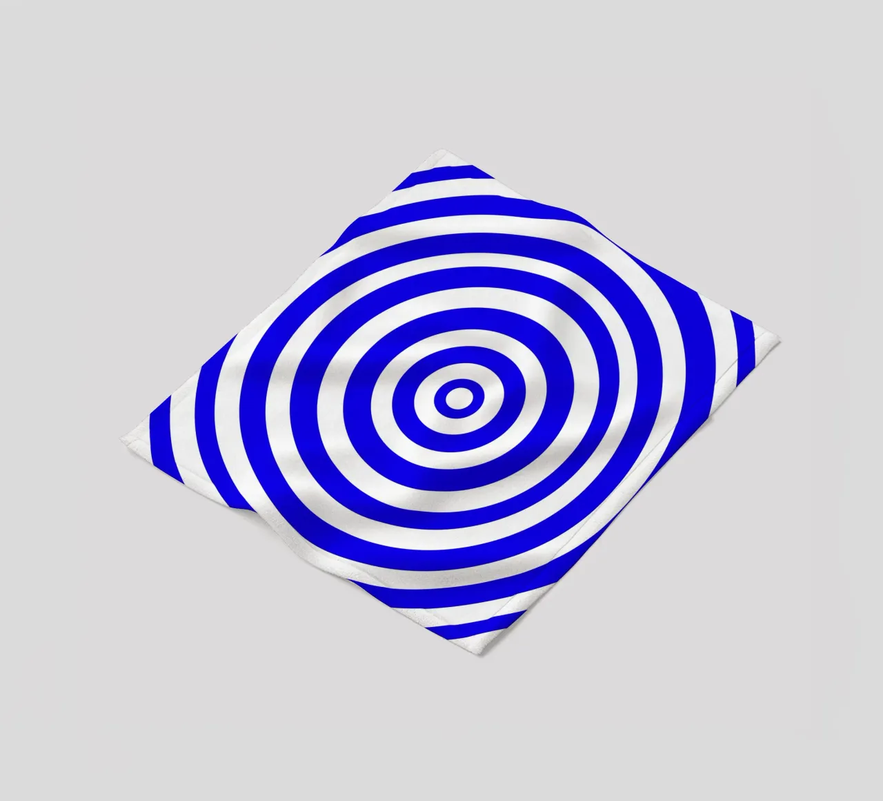 Cercles géométriques bleus et blancs, minimaliste, art moderne plaid polaire de Lilou Art