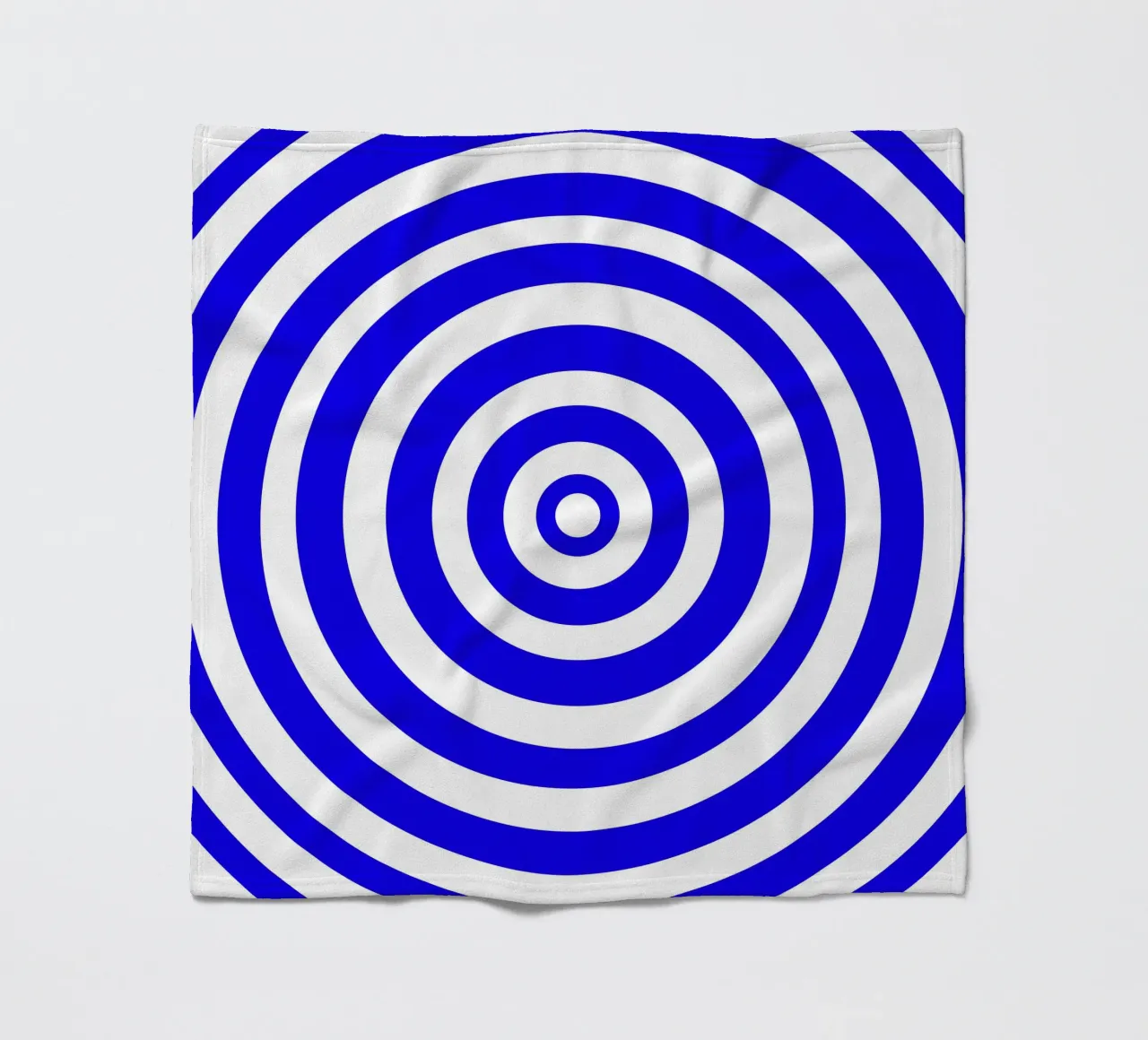 Cercles géométriques bleus et blancs, minimaliste, art moderne plaid polaire de Lilou Art