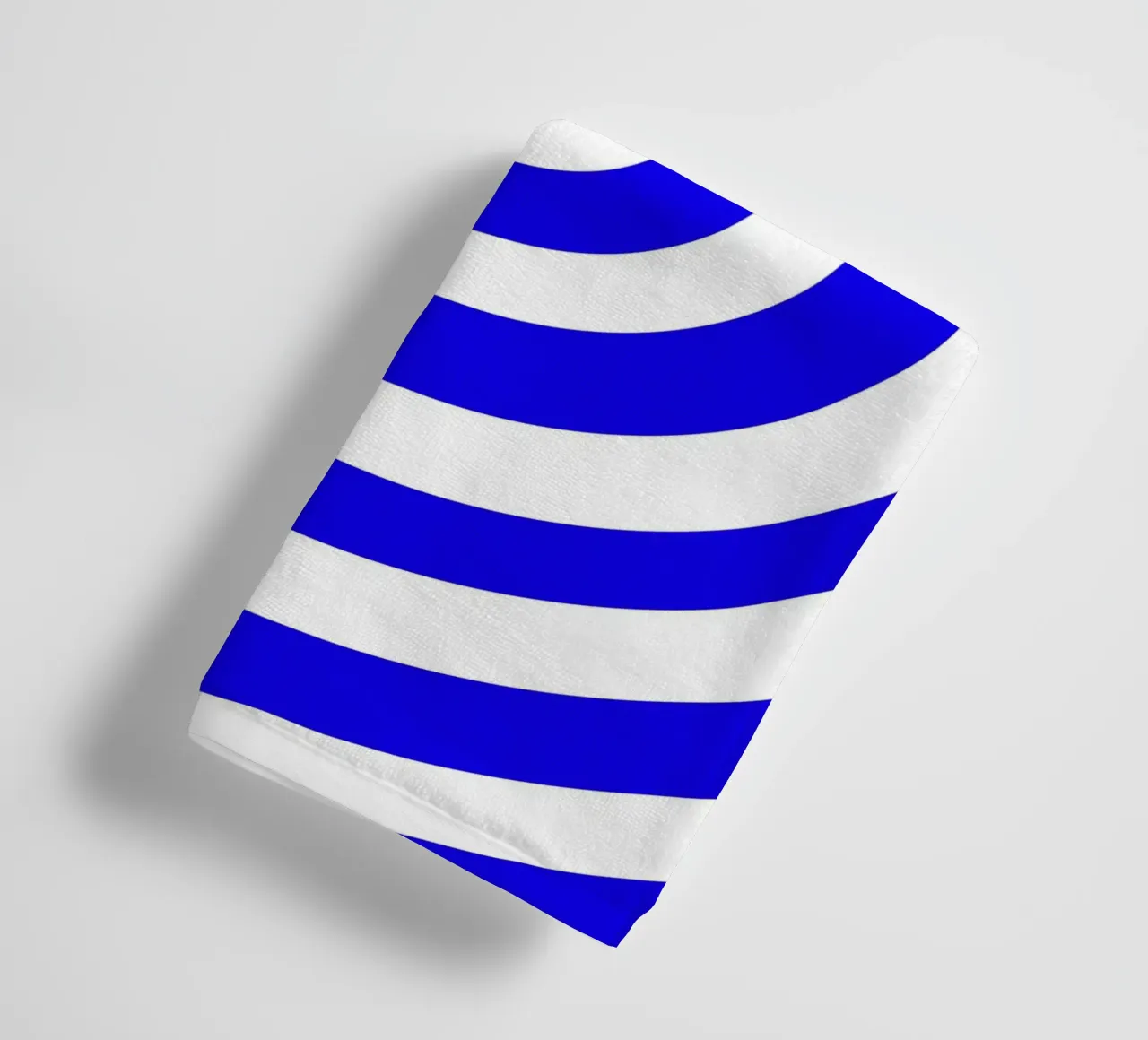 Geometric blue and white circles, minimalist, modern art towel by Lilou Art