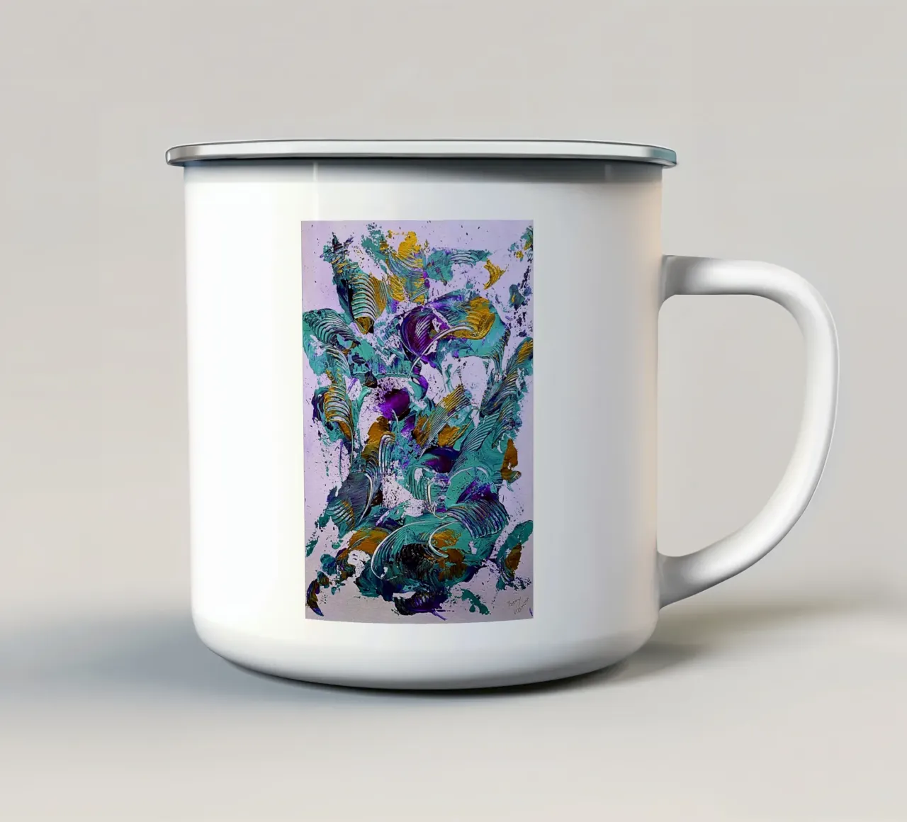 IDEAL GIFT 53 invers tazza in smalto da Thierry Vobmann Abstract painting