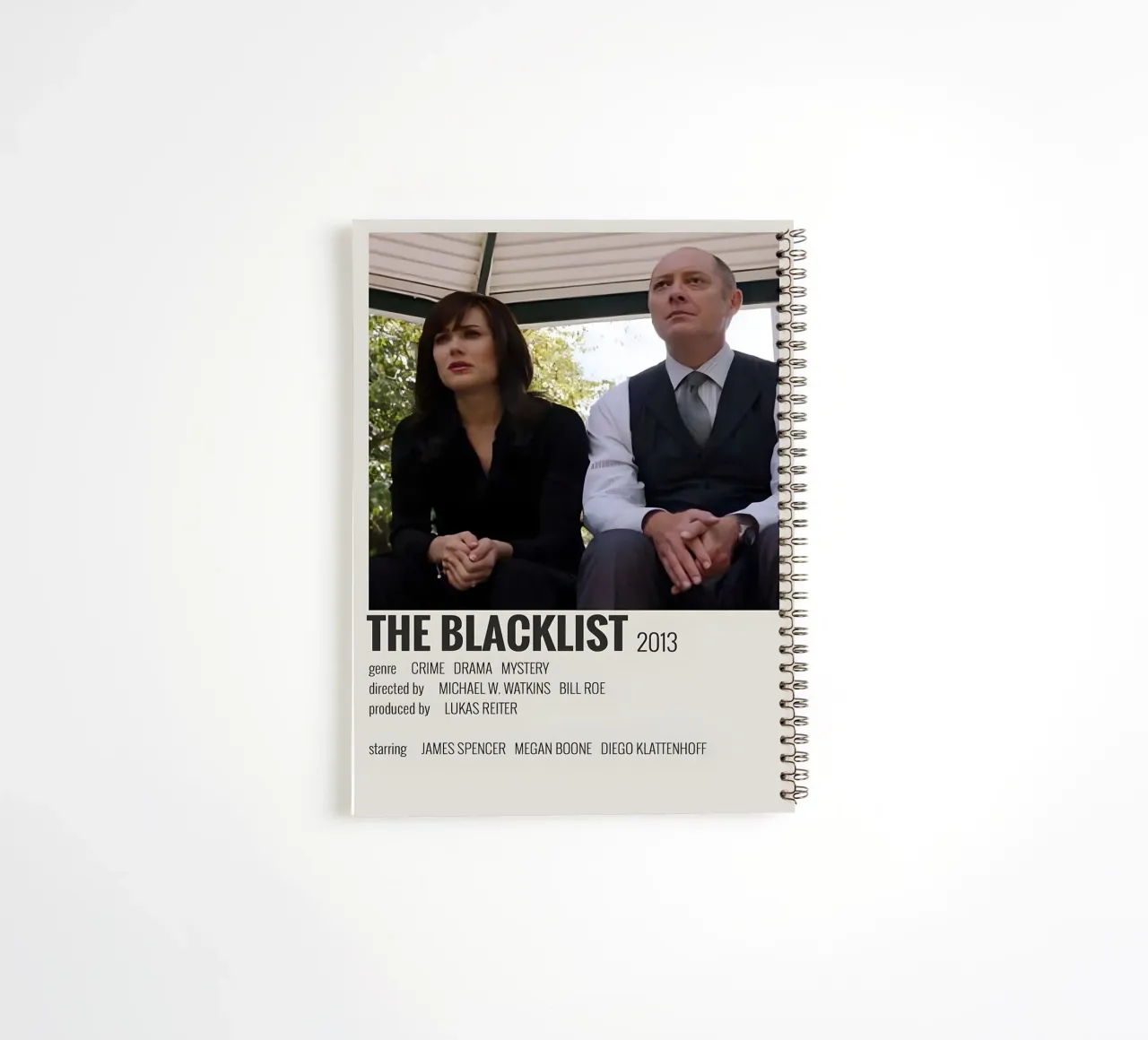 THE BLACKLIST 2013 carnet à spirale de MVFminimalist