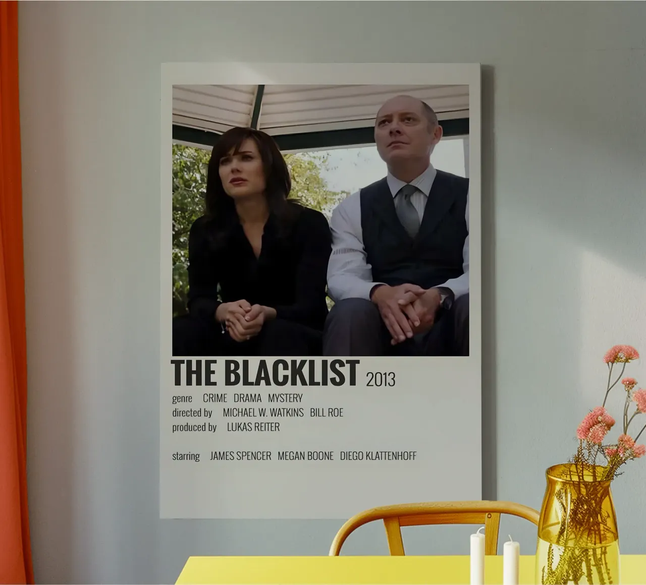 THE BLACKLIST 2013 canvas met Baklijst van MVFminimalist