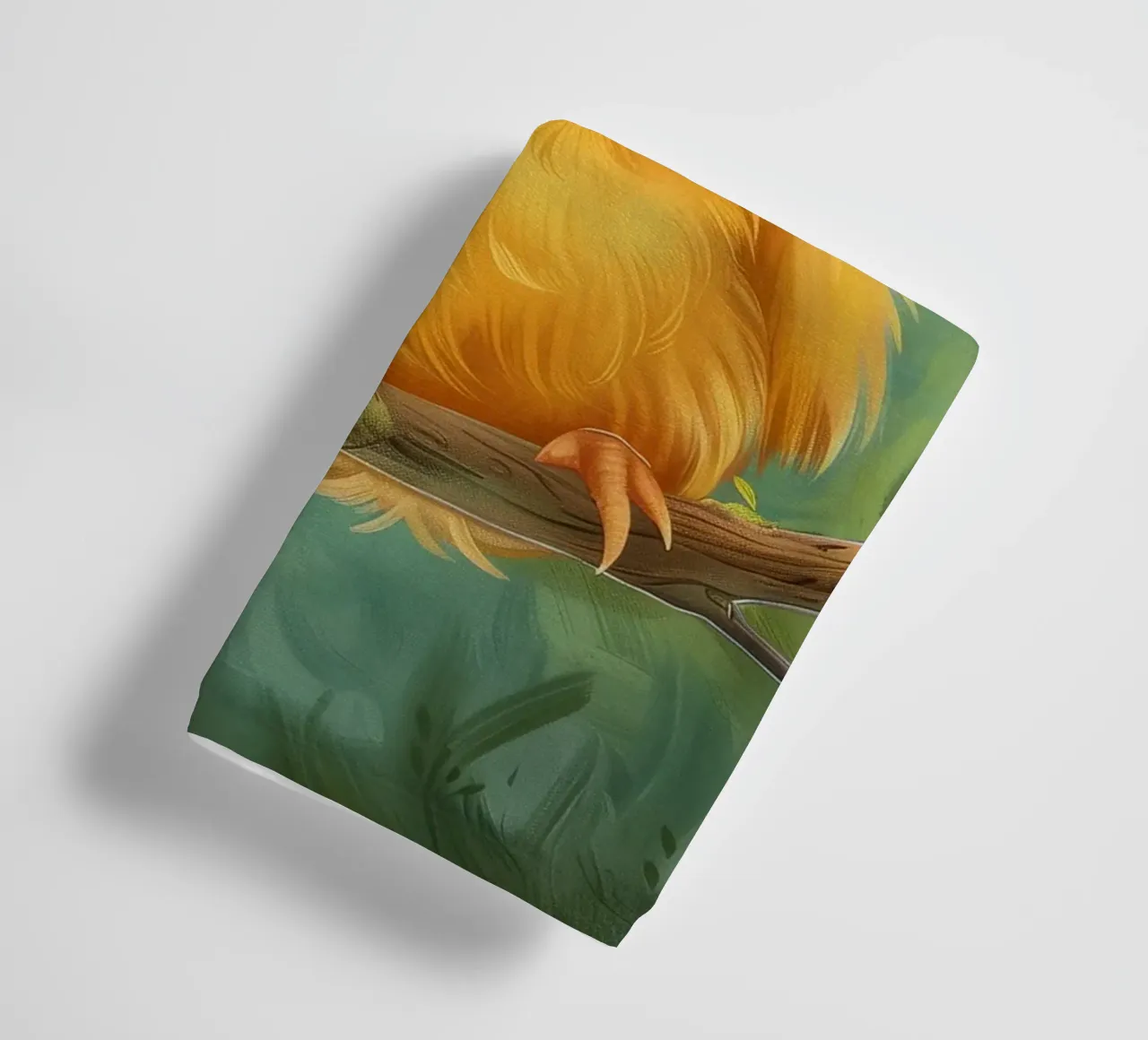adorable chick with big eyes, perched on a branch towel by DesignDoodle